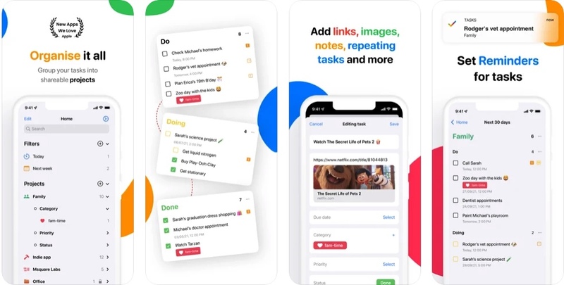 Illustration : L'App Tasks s'adapte à iOS/iPadOS 15 et macOS Monterey (Raccourcis, Notifications, Quick Note)