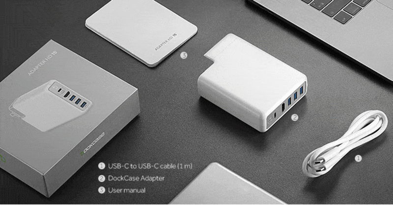 Illustration : Transformer son chargeur USB C (pour Mac) en dock USB C avec DockCase