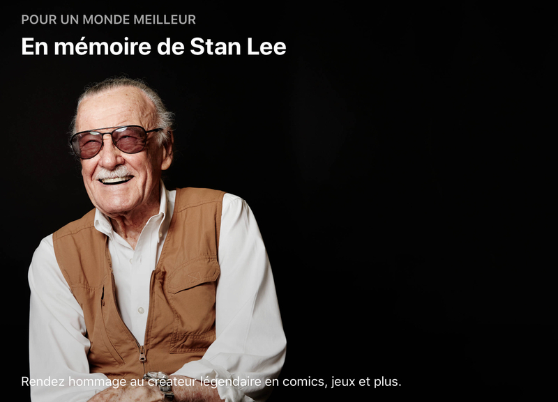 Illustration : L’App Store français rend enfin hommage à Stan Lee (iTunes aussi)