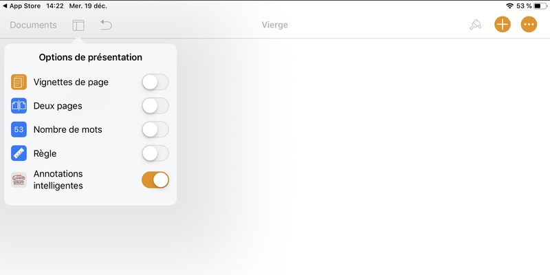 Illustration : Astuce : comment afficher le décompte des mots dans Pages sur iOS