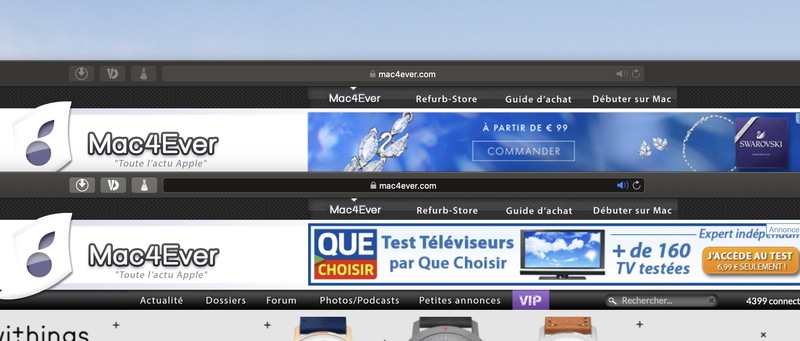 Illustration : Astuce : comment différencier la navigation privée de Safari en mode sombre