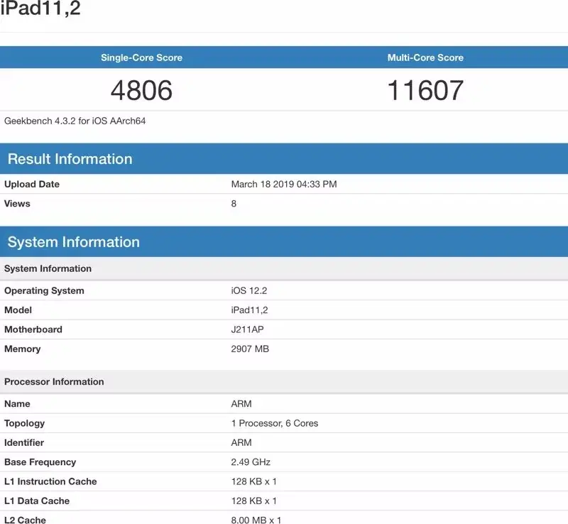 3 Go de RAM pour l'iPad Air 3, avec un premier bench encourageant