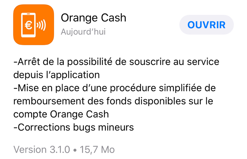 Illustration : Orange Cash jette l'éponge le 30 novembre prochain