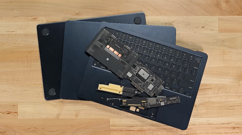 MacBook Air M2. : pas de dissipateur thermique mais un mystérieux accéléromètre
