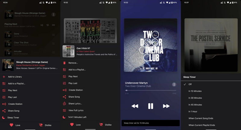 Apple Music sur Android hérite d'une minuterie plus pratique que sur iOS
