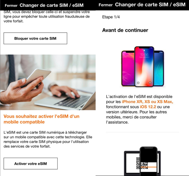 eSIM chez Orange/Sosh : l'activation a commencé, voici comment faire !