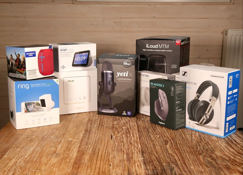 Illustration : Sélection de périphériques : MX Master 3, Yeti X, Wonderboom 2, Momentum Wireless 3