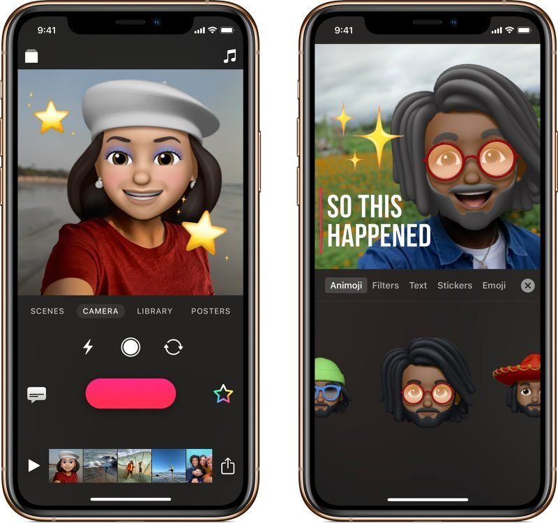 Pour Noël, Clips prend en charge les Animojis, les Memojis et tout plein d'autocollants