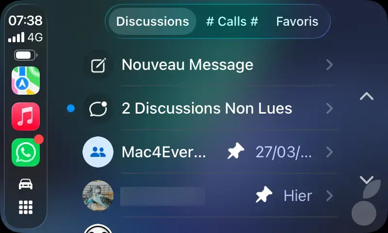 WhatsApp sur CarPlay&nbsp;: une vraie app est enfin disponible&nbsp;!