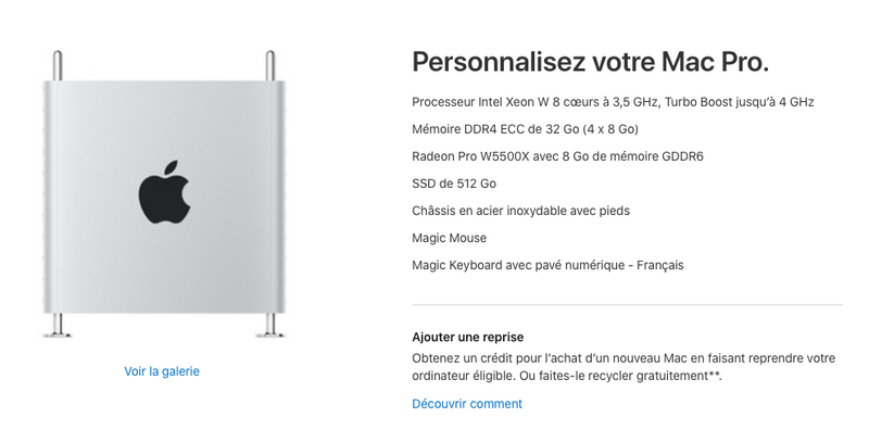 Le Mac Pro Intel de base en donne plus pour le même prix