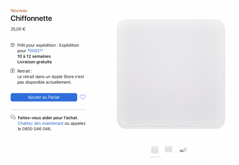 Illustration : Il est désormais trop tard pour avoir une chiffonnette made in Cupertino pour Noël !