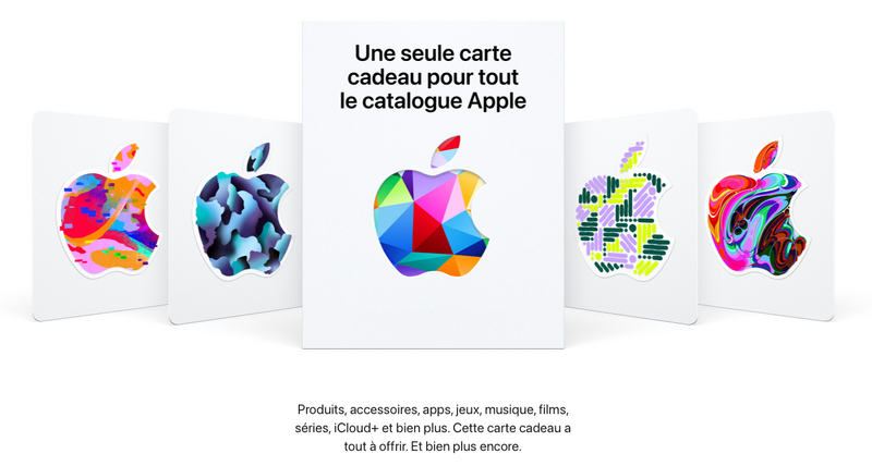 La carte cadeau Apple "universelle" est disponible en France et en Suisse (mais pas en Belgique)