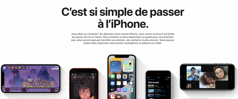 En prévision de l'iPhone 14, Apple tente de séduire les utilisateurs d'Android