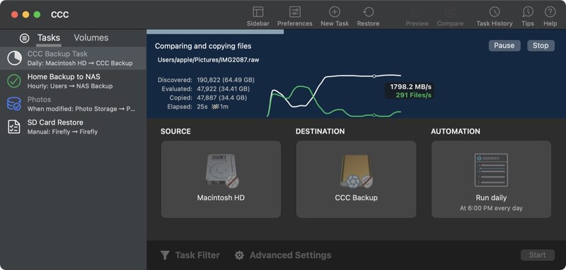 Clonage/Sauvegarde sur Mac : grosse MAJ pour Carbon Copy Cloner (6.1)