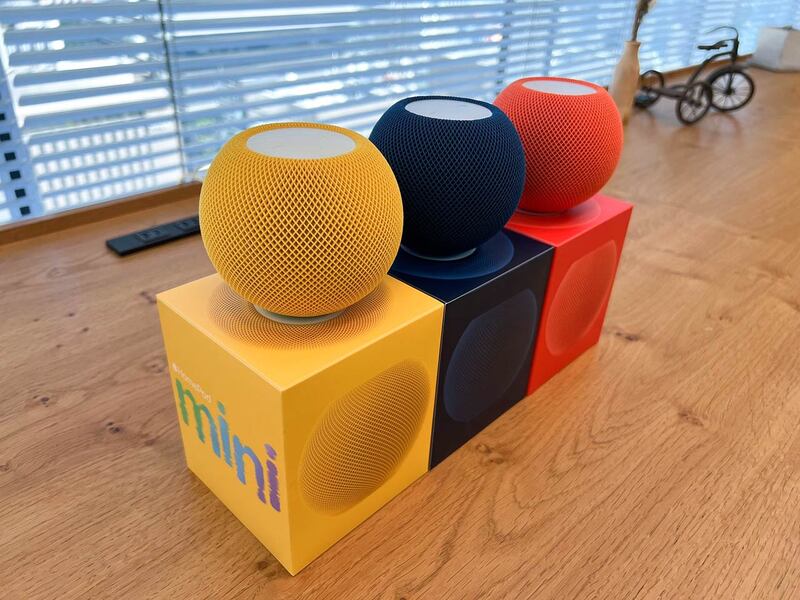 Illustration : L’image du jour : les premiers HomePod mini colorés !