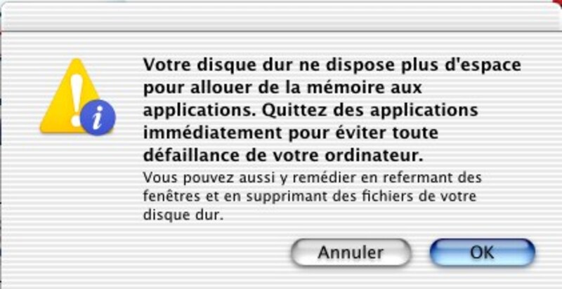 Illustration : MacOs X défaillant ?