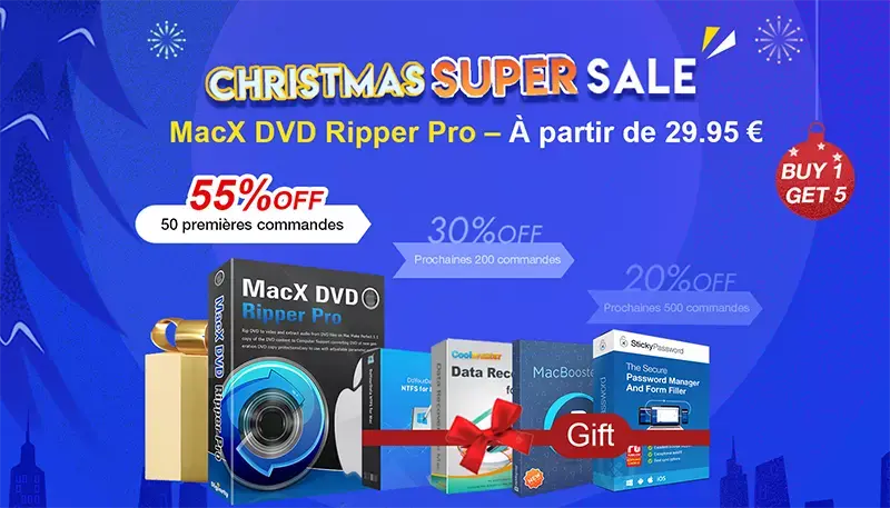 Jusqu'à -55% ! Rippez vos DVD avec MacX DVD Ripper Pro (à vie) + 4 logiciels gratuits