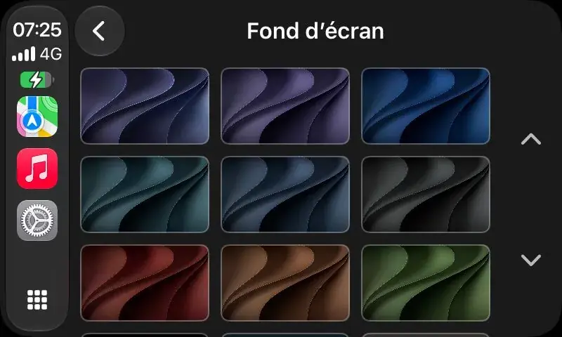 Fonds d'&eacute;cran CarPlay avec iOS 27 b1