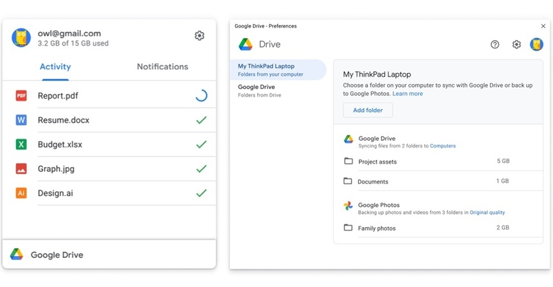Illustration : Google Drive Desktop prend en charge nativement les Mac M1