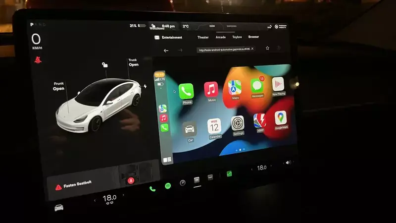 Tesla : AirPlay plutôt que CarPlay ?