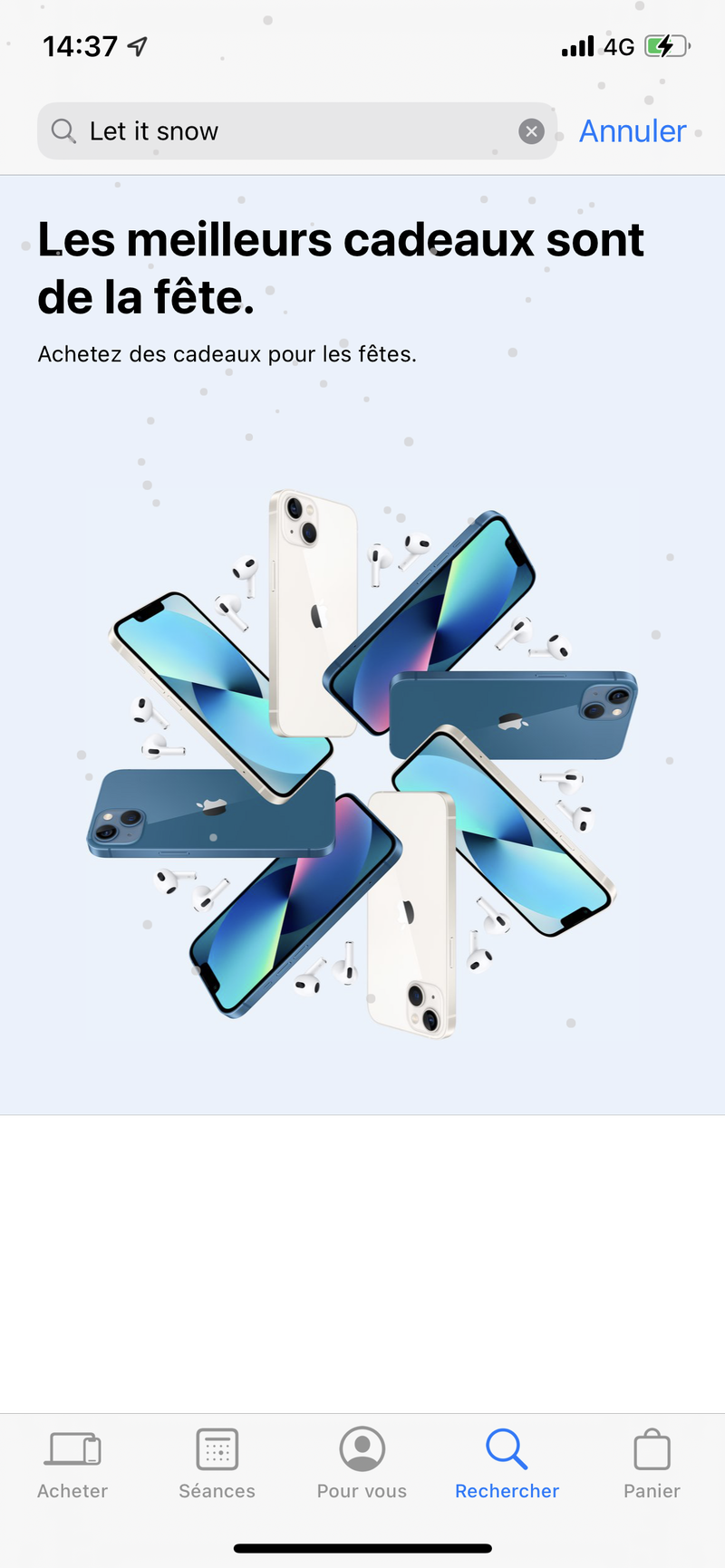 Illustration : Easter Egg de Noël : Apple fait tomber la neige sur l'Apple Store (ho ho ho !)