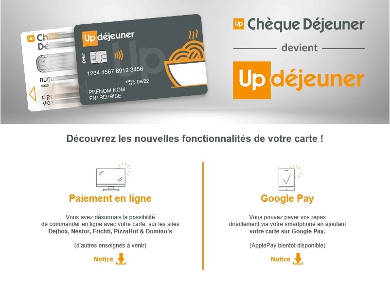 UpDéjeuner sera bientôt compatible Apple Pay