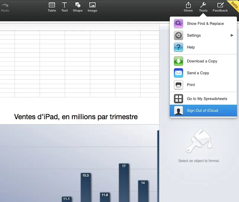 iWork pour iCloud plus partageur et mieux rangé