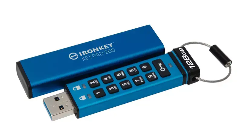 Une clé USB IronKey Keypad 200 à chiffrement matériel chez Kingston