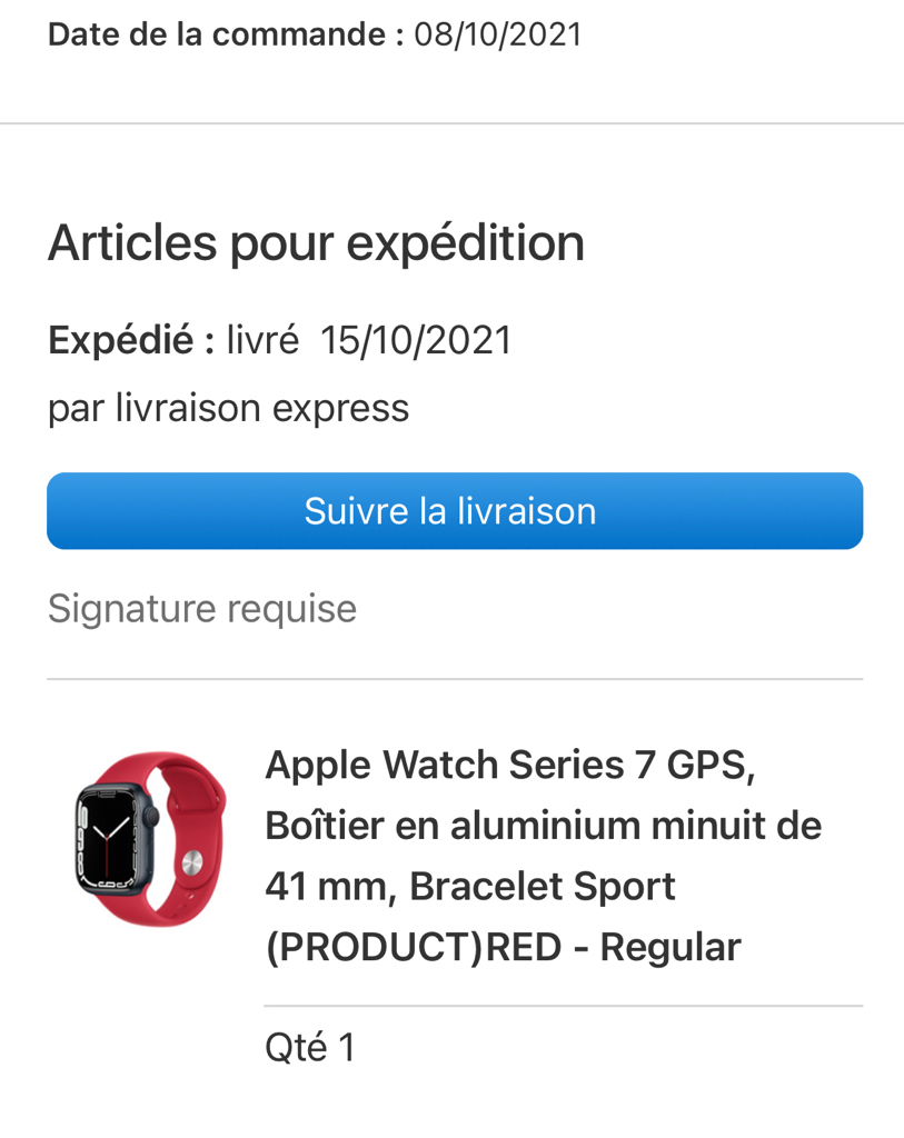 Les premières Apple Watch Series 7 sont expédiées (pour une livraison demain !)