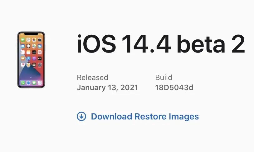 Seconde beta pour iOS 14.4 et iPadOS 14.4