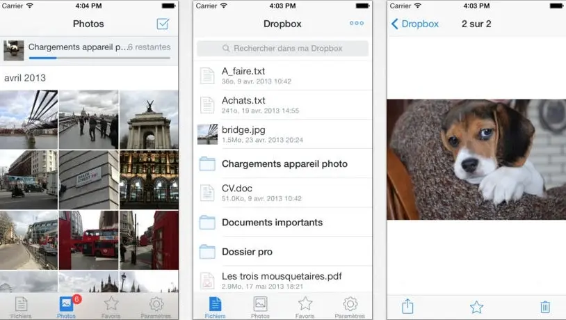 Dropbox iOS 3.1 corrige ses bogues également