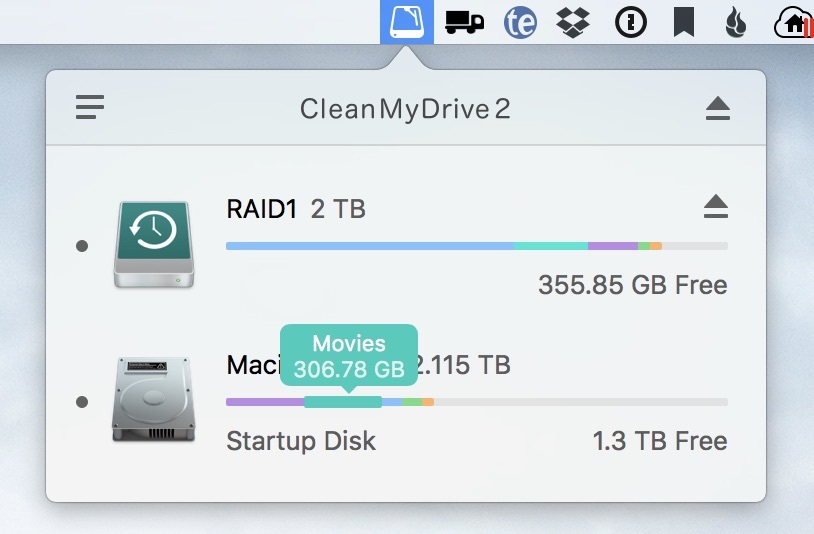 CleanMyDrive 2 nettoie les périphériques externes sur Yosemite et El Capitan