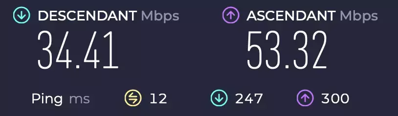 Test réseau 1 sans VPN