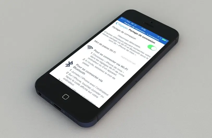 Le mot de passe proposé pour le mode modem iPhone facile à cracker