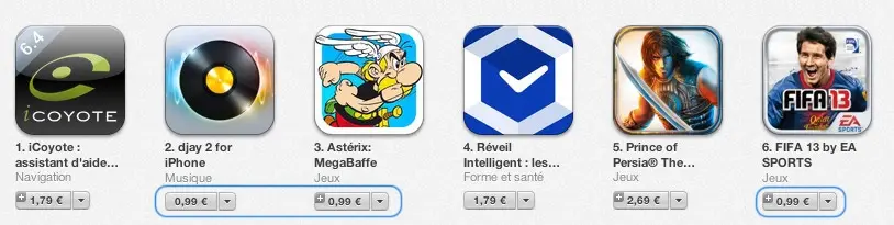 AppStore : la tarification à 0,99€ tend à se généraliser