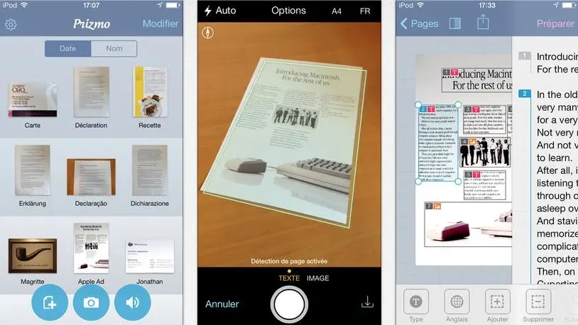 Prizmo 3, l'excellent logiciel d'OCR sur iOS adopte aussi iOS 7