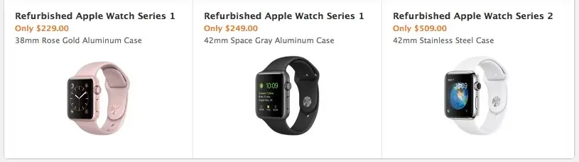 L'Apple Watch est disponible sur le Refurb !