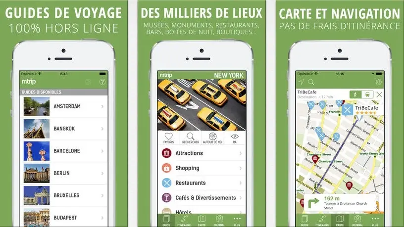 Guide de voyage iPhone : mTrip se met au design plat