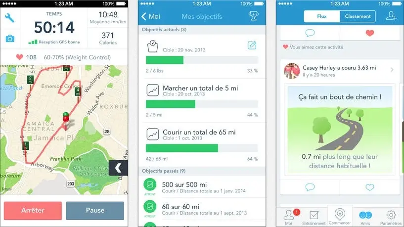 RunKeeper gère le M7 de l'iPhone 5s, ainsi qu'AirDrop