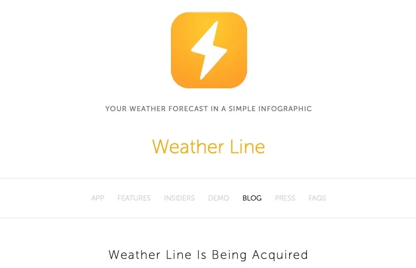 Un mystérieux acquéreur s'offre l'application Weather Line