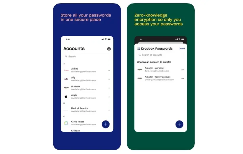 Le gestionnaire de mot de passe de Dropbox est disponible sur iOS/iPadOS