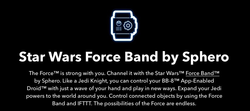 Le bracelet "Force Band" de Sphero devient compatible avec IFTTT