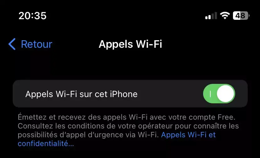 Les appels WiFI (VoWiFi) sont (presque) disponibles chez Free avec l'iPhone !