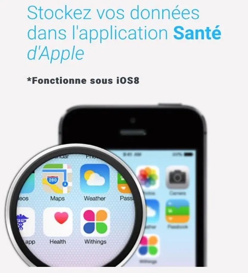 Le compagnon de Withings partage ses données avec l'app Santé d'iOS 8