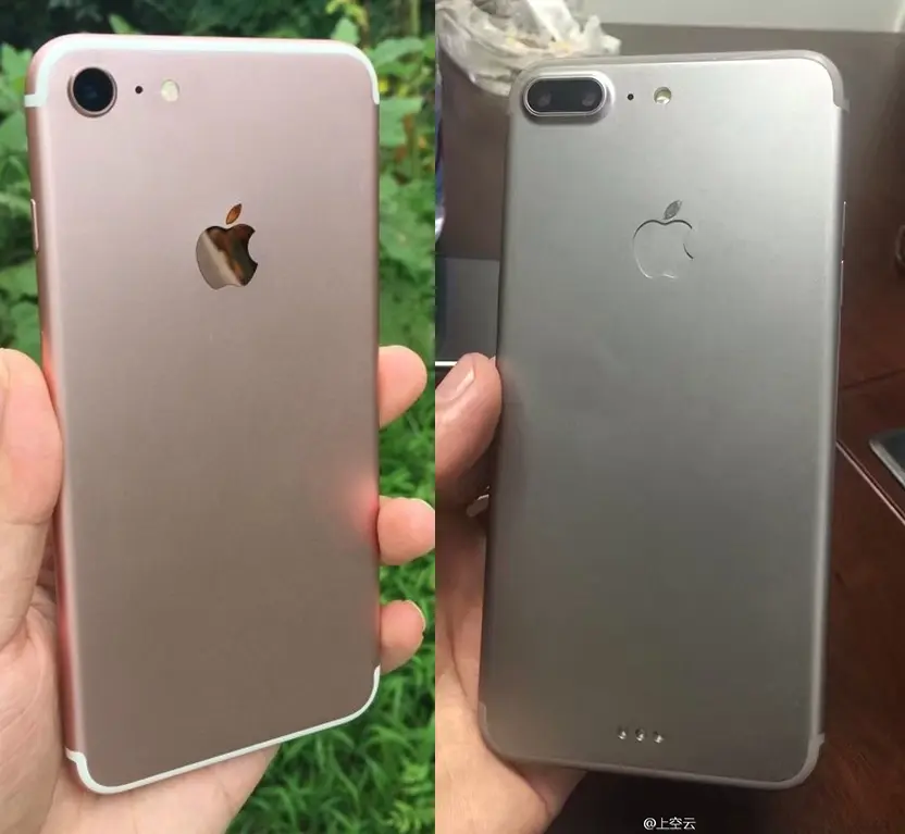 Les iPhone 7 et 7 Plus se montrent ensemble en photo