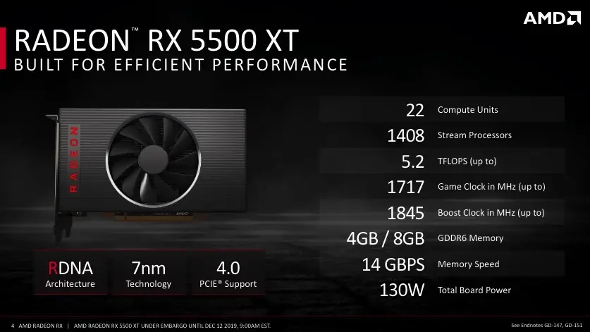 Radeon RX 5500 XT : une carte graphique pour le jeu en 1080p (bientôt dans les iMac ?)