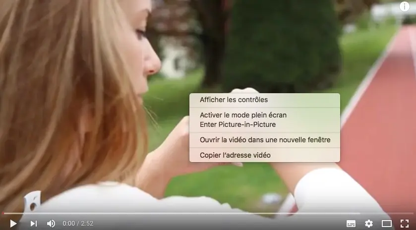 macOS Sierra : activer le mode "picture in picture" avec YouTube