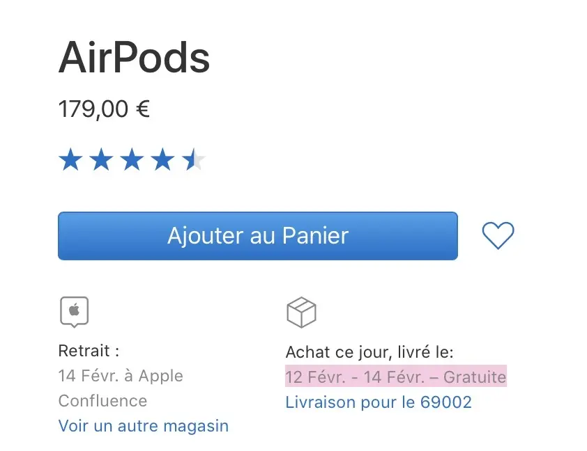 Les délais de livraison des AirPods s'allongent...