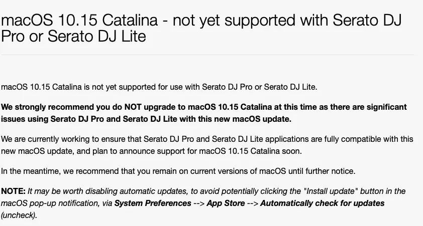 Catalina : les Apps de DJing ne peuvent plus s'appuyer sur le partage XML d'iTunes