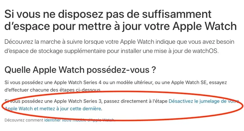 Mettre à jour une Apple Watch Series 3 est parfois un chemin de croix